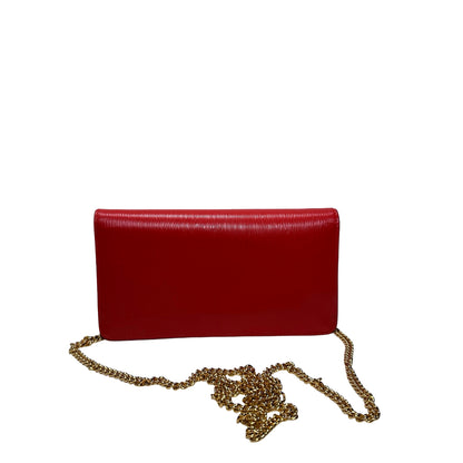 Used PRADA Vitello Move Staffing Woc Wallet on chain Red