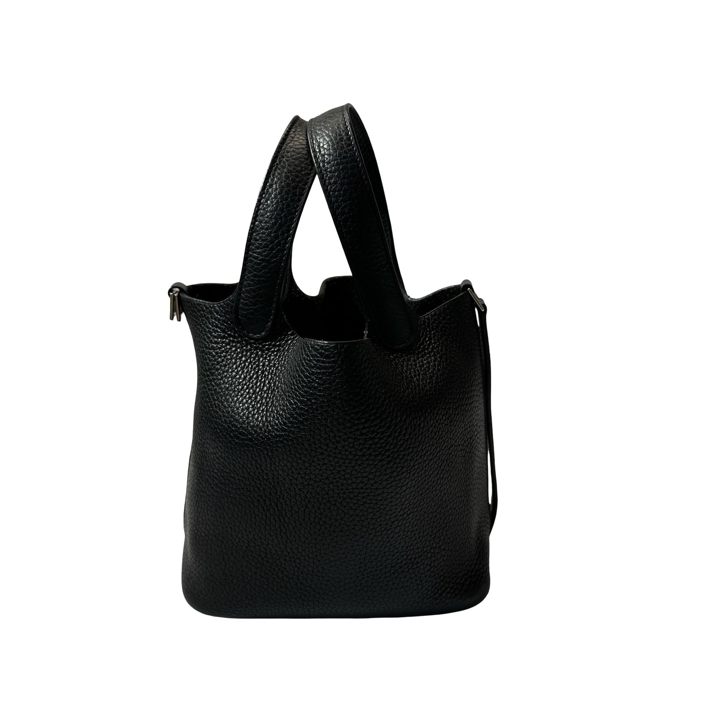 Used HERMÈS Picotin 18 Bucket Bag Black PHW