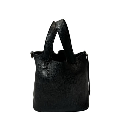 Used HERMÈS Picotin 18 Bucket Bag Black PHW