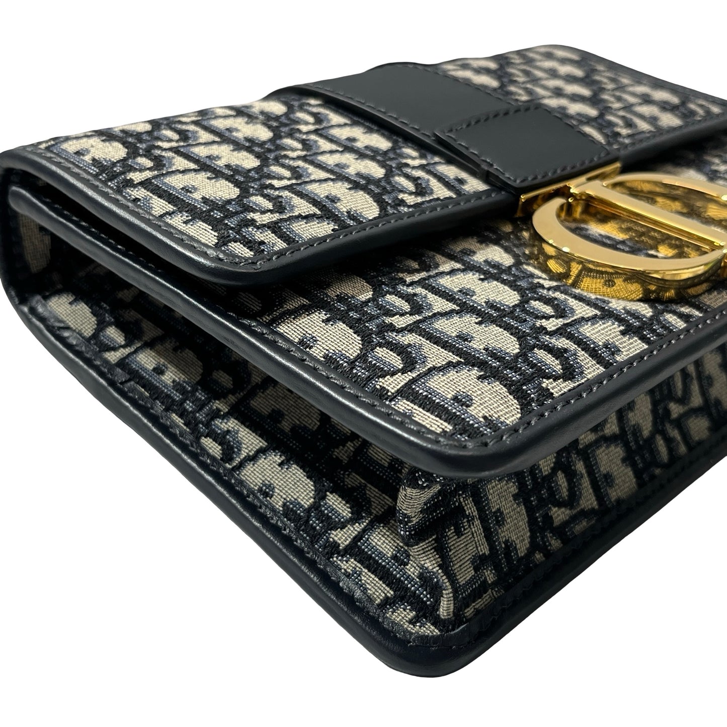 Used DIOR Canvas MONTAIGNE 30 Cross Body Bag Navy Blue