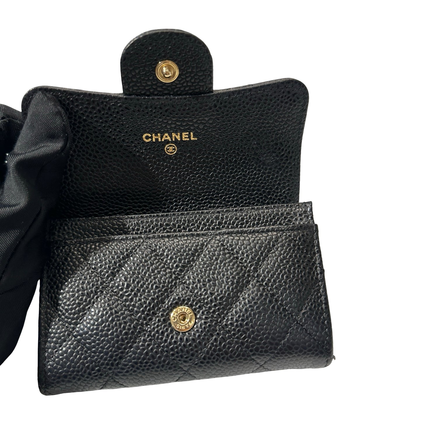 Used CHANEL GHW Used Chanel Wallet Black Wallet Black