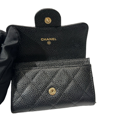 Used CHANEL GHW Used Chanel Wallet Black Wallet Black