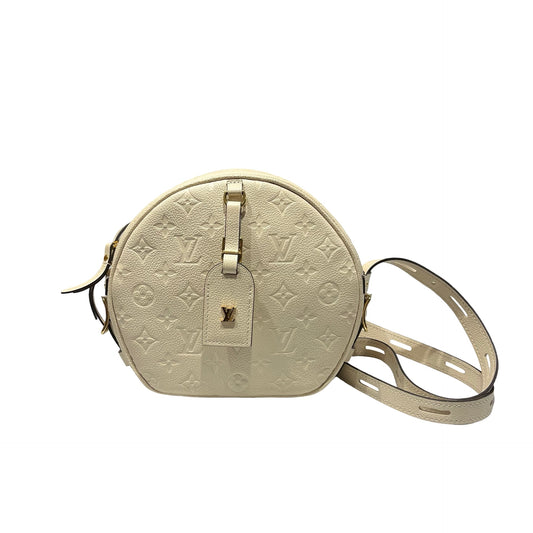Used LOUIS VUITTON Calfskin Leather Cross Body Bag White GHW
