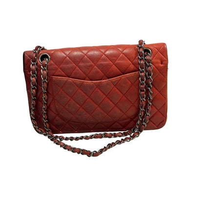 Used CHANEL Quilted Classic Flap Chain Shoulder Bag Red