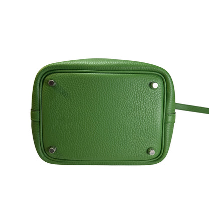 Brand New HERMES Clemence Picotin Lock Bucket Bag Green