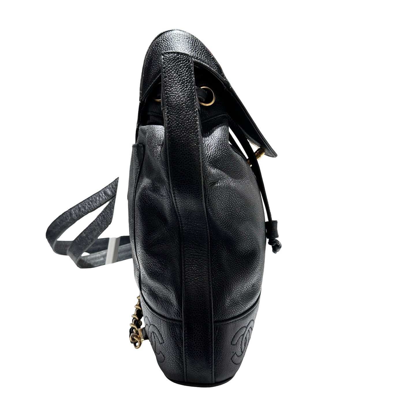 Used CHANEL Backpack Black GHW