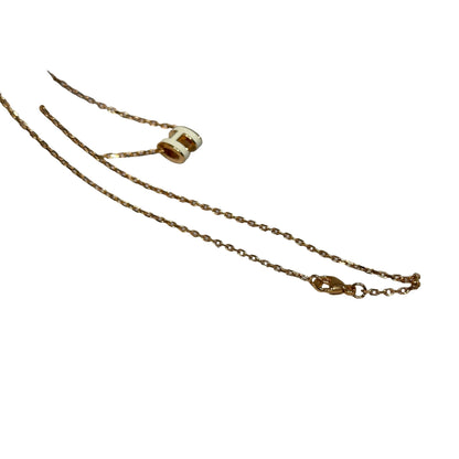 Unused HERMÈS Mini Pop H Neeklace White GHW
