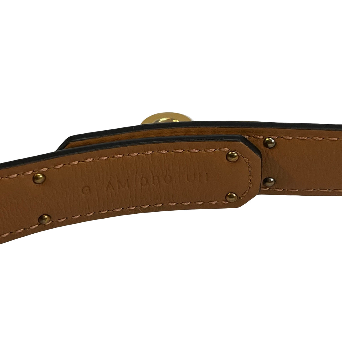 Brand New HERMES Leather Kelly Belt Black Gold