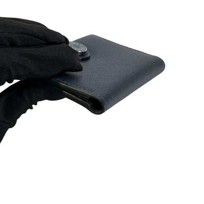 Used HERMES Togo Dogon Card case Navy PHW