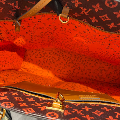 Used LOUIS VUITTON Monogram Catogram Neverfull MM Catogram Tote Bag Brown Orange Multicolor