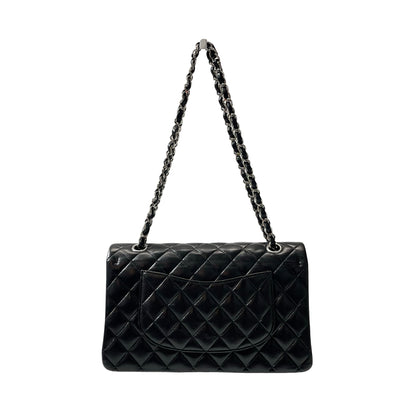 Used CHANEL Lambskin Leather CF 25 Shoulder Bag Black PHW