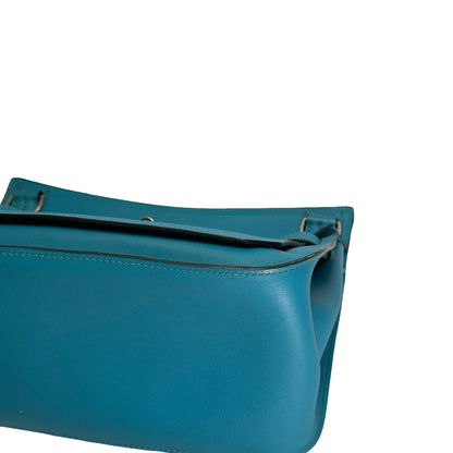 Used HERMES Swift Jypsiere 28 Shoulder Bag Bleu Jean PHW