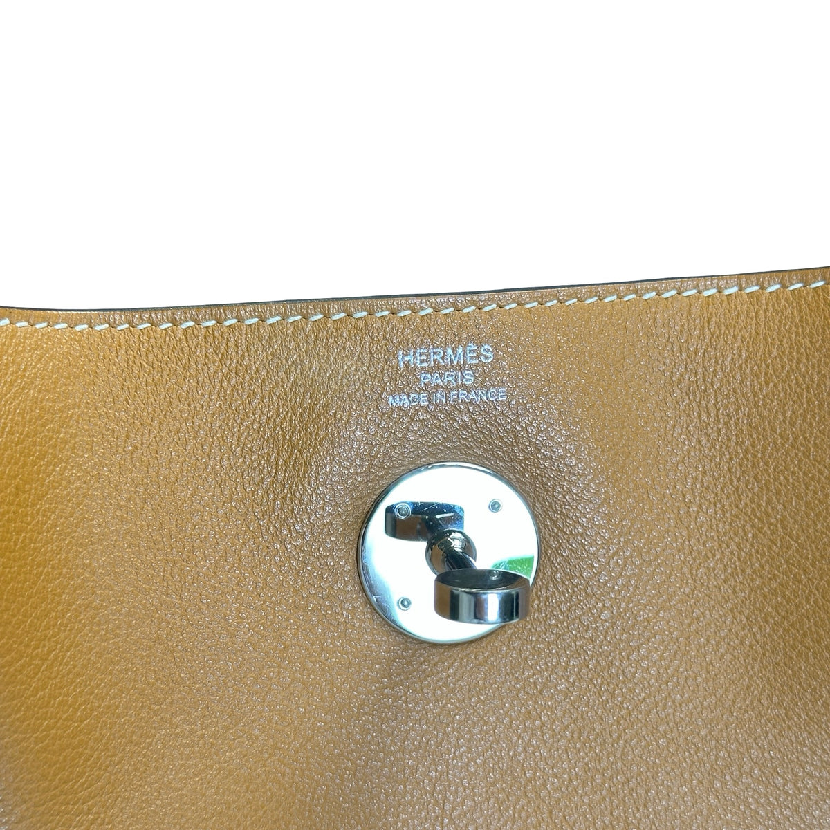 Used HERMES Leather Lindy 26 Shoulder Bag Brown PHW