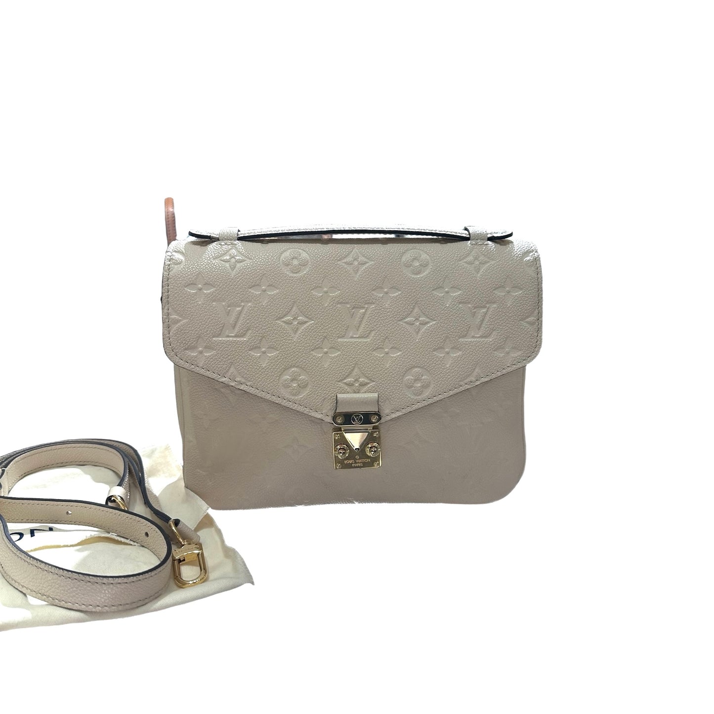 Louis Vuitton Calfskin Leather Metis Cross Body Bag GHW Beige
