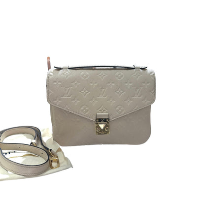 Louis Vuitton Calfskin Leather Metis Cross Body Bag GHW Beige