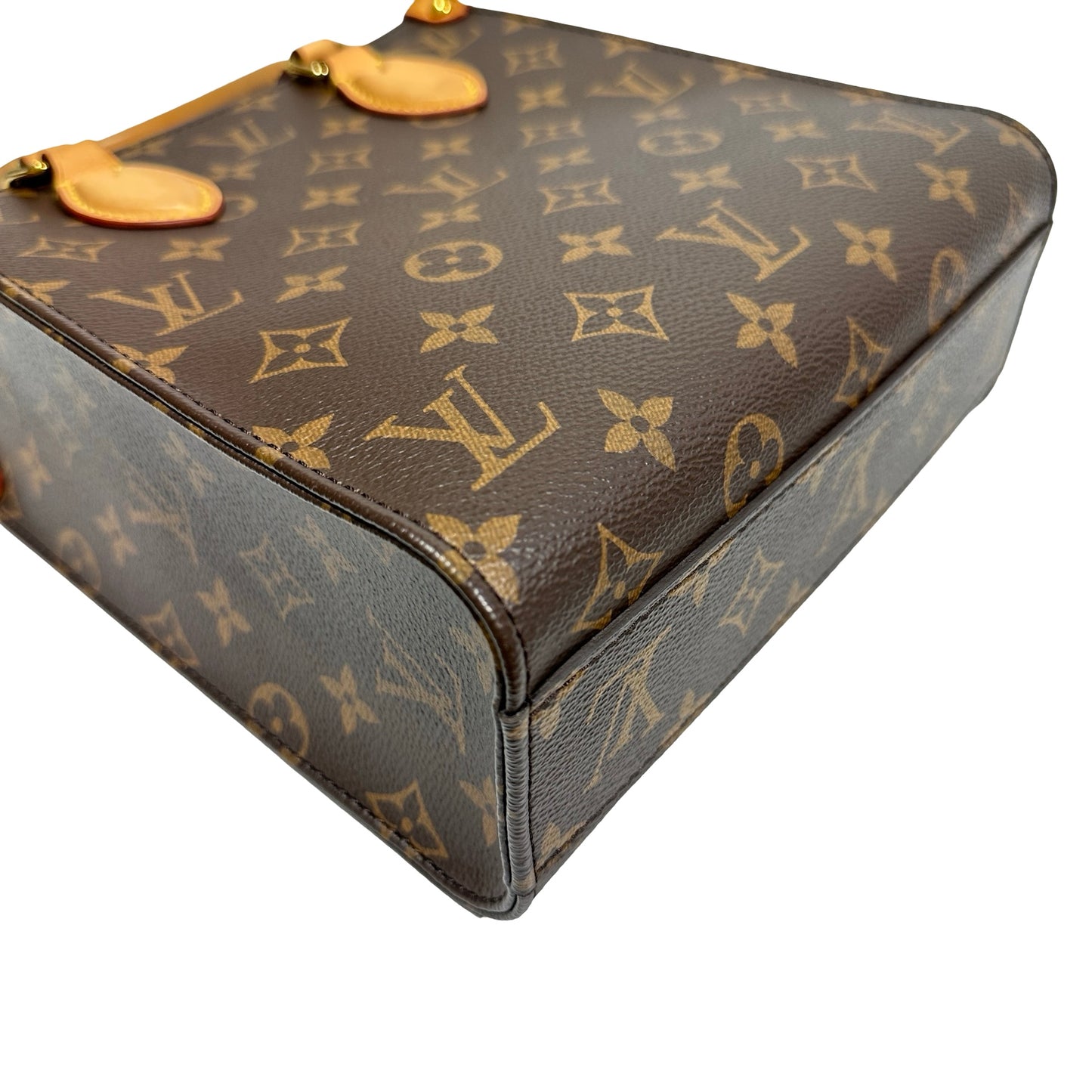 Used Louis Vuitton Monogram Coated Canvas Sac Plat BB Handbag Brown GHW
