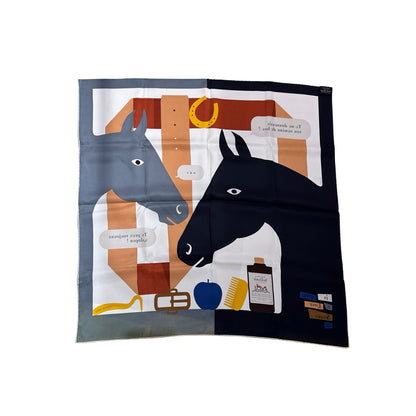 New HERMÈS Silk Scarf Gray