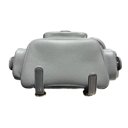 Used CHANEL Caviar Leather Small Duma Backpack Grey GHW