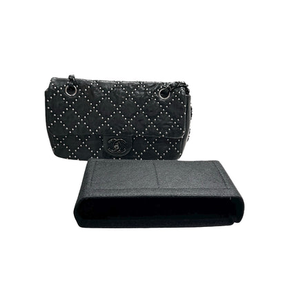 Used CHANEL Lambskin Leather Flap Shoulder Bag Black