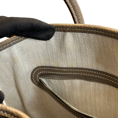 Used HERMES Negonda Leather Garden Party Tote Bag Etoupe
