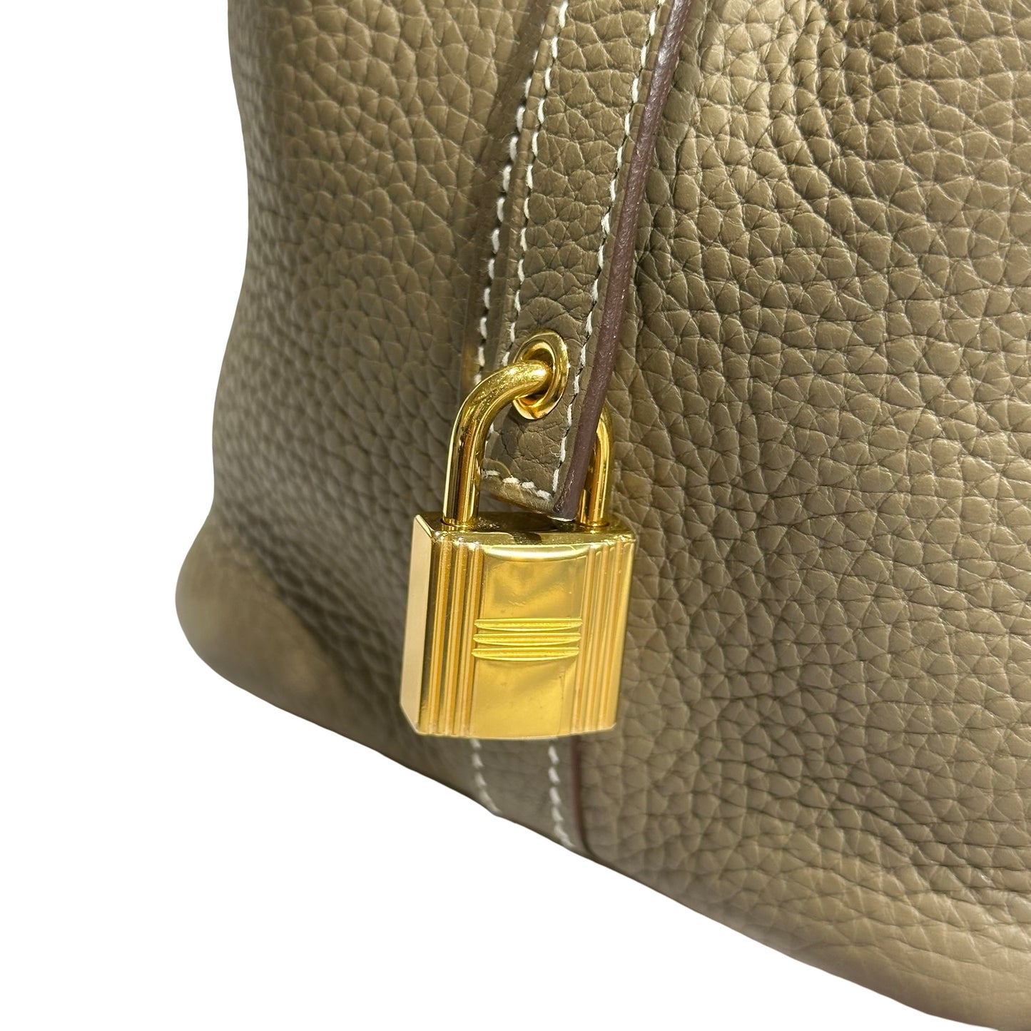 Used HERMÈS Picotin 18 Bucket Bag Etoupe (18) GHW