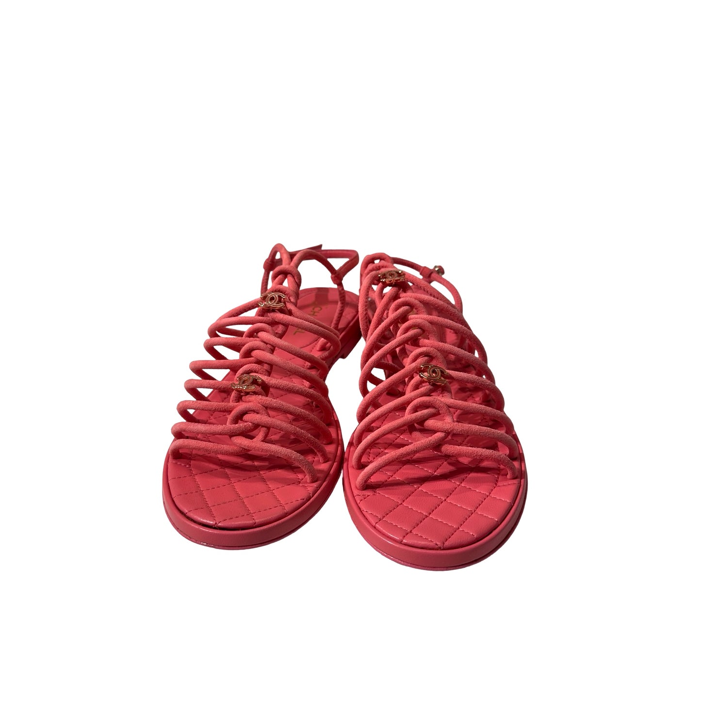 Used Chanel Sandals Sandals Pink GHW