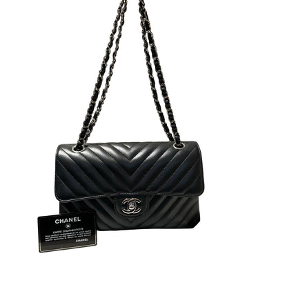 Used CHANEL CF 23 Shoulder Bag Black PHW