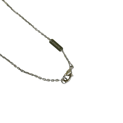 Used VAN CLEEF & ARPELS White Gold Chalcedony Vintage Alhambra Necklace Silver Blue
