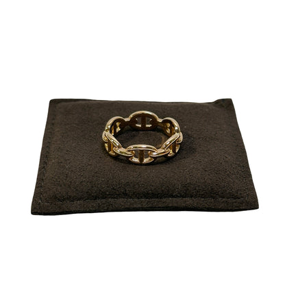 Brand New HERMES AU750 Chaine d'Ancre Ring Rose gold