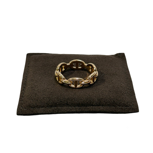 Brand New HERMES AU750 Chaine d'Ancre Ring Rose gold