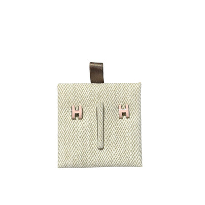 Used HERMÈS Mini Pop H Earrings Pink PHW