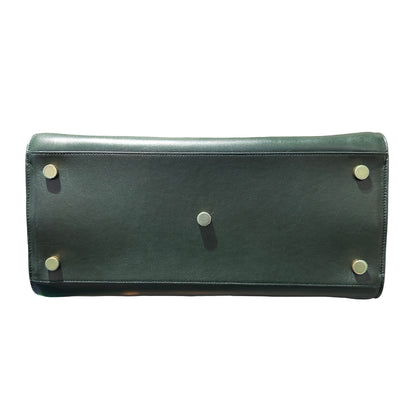 Used Saint Laurent Calfskin Leather Sac de Jour Tote Bag Green GHW