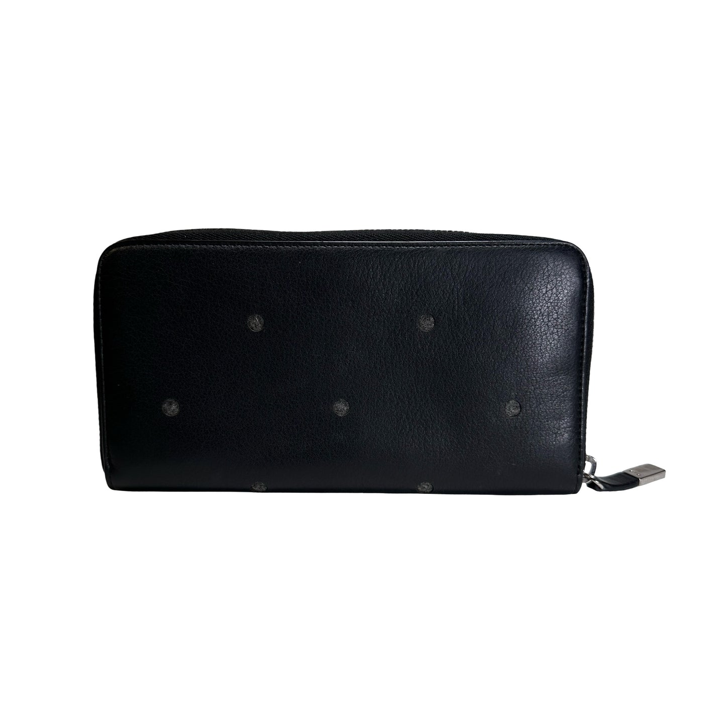 Used DIOR Leather Dior Homme Zipped Wallet Long wallet Black PHW