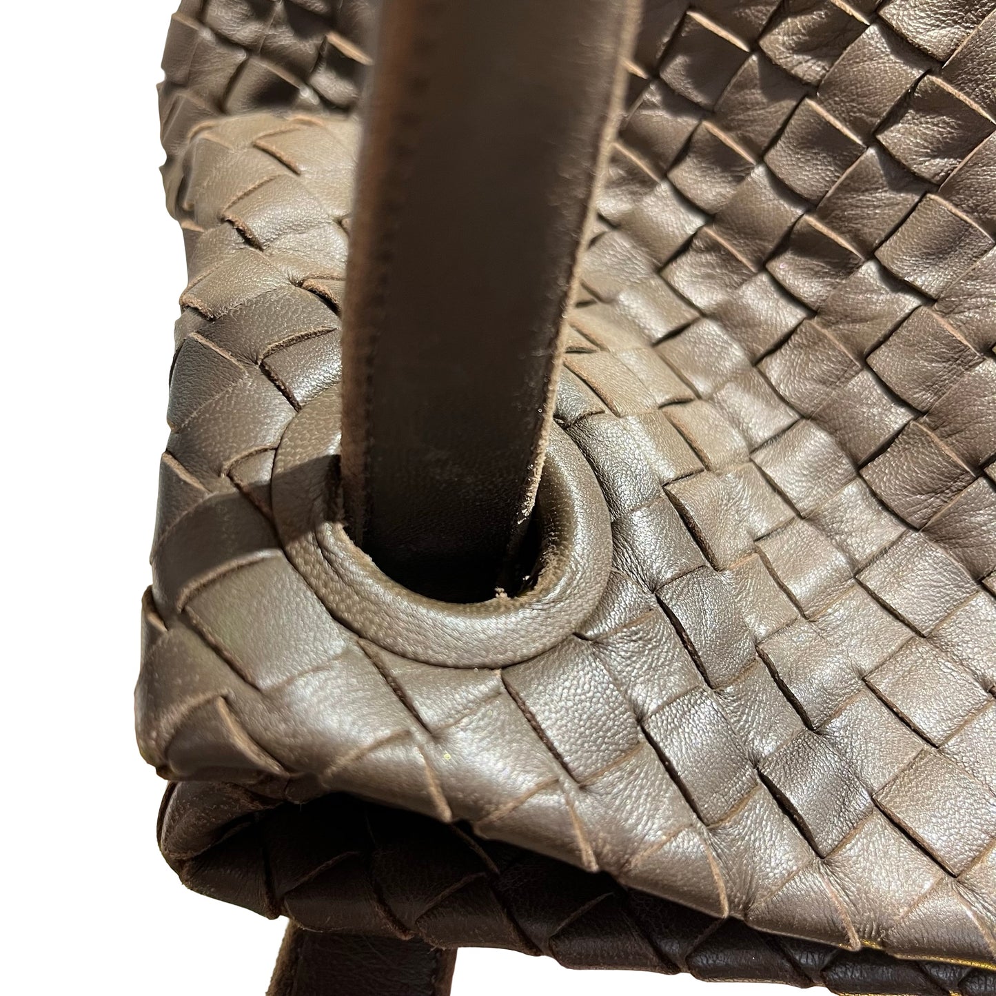 Used Bottega Veneta Calfskin Leather Tote Bag Brown