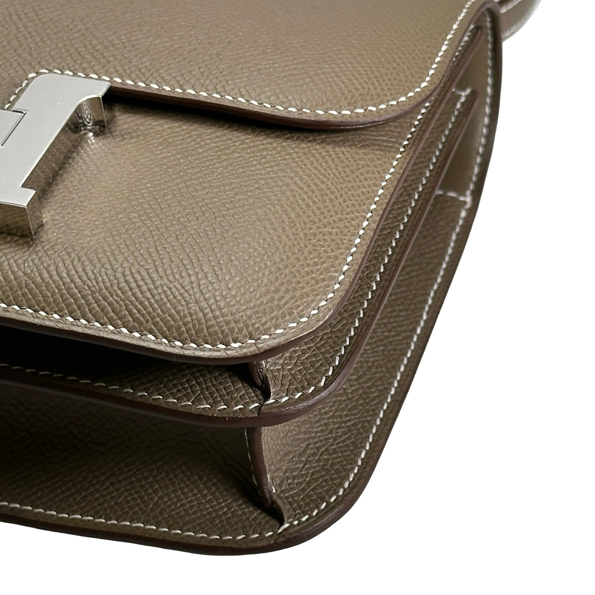 Brand New HERMES Epsom Mini Constance Shoulder Bag Etoupe PHW