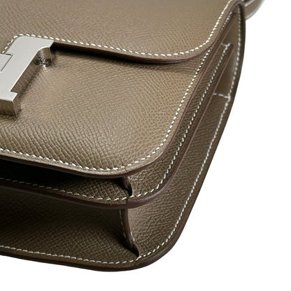 Brand New HERMES Epsom Mini Constance Shoulder Bag Etoupe PHW