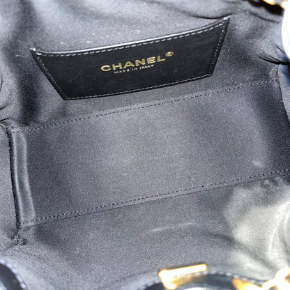 Used Chanel Mini 25 Shoulder Bag Black GHW
