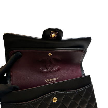 Used CHANEL Lambskin CF25 Shoulder Bag Black