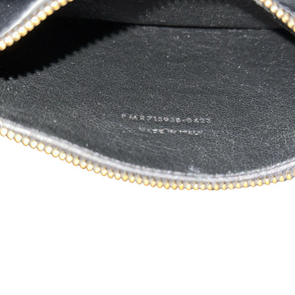 Used SAINT LAURENT Leather Le 5 à 7 Shoulder Bag Black Gold