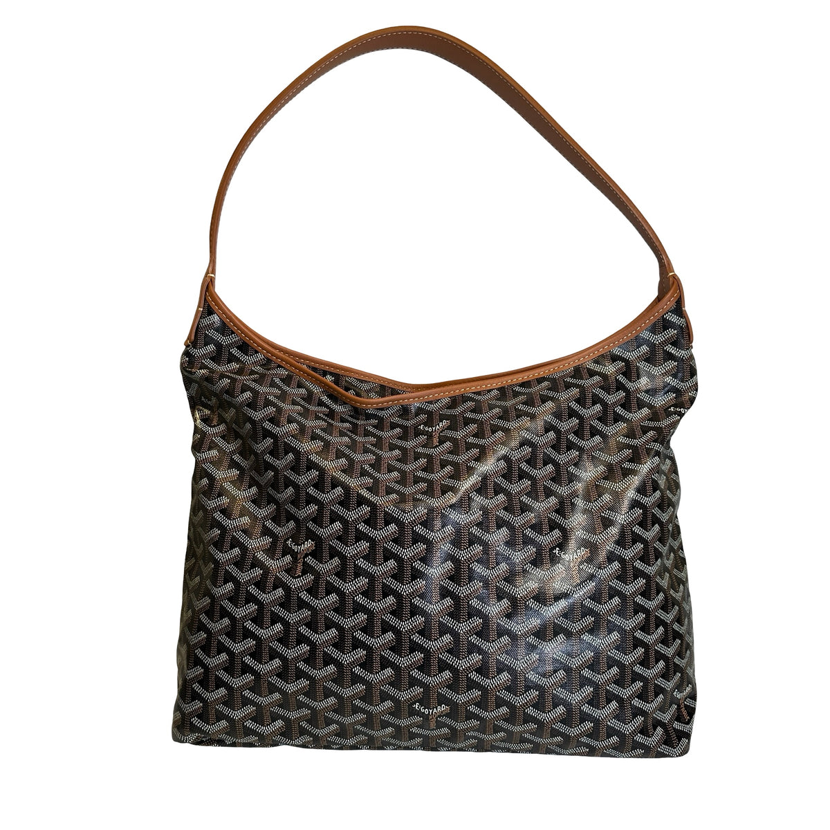 Used GOYARD Goyardine HOBO BAG Hobo Bag Black Brown