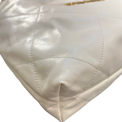 Used CHANEL 22 Shoulder Bag White GHW
