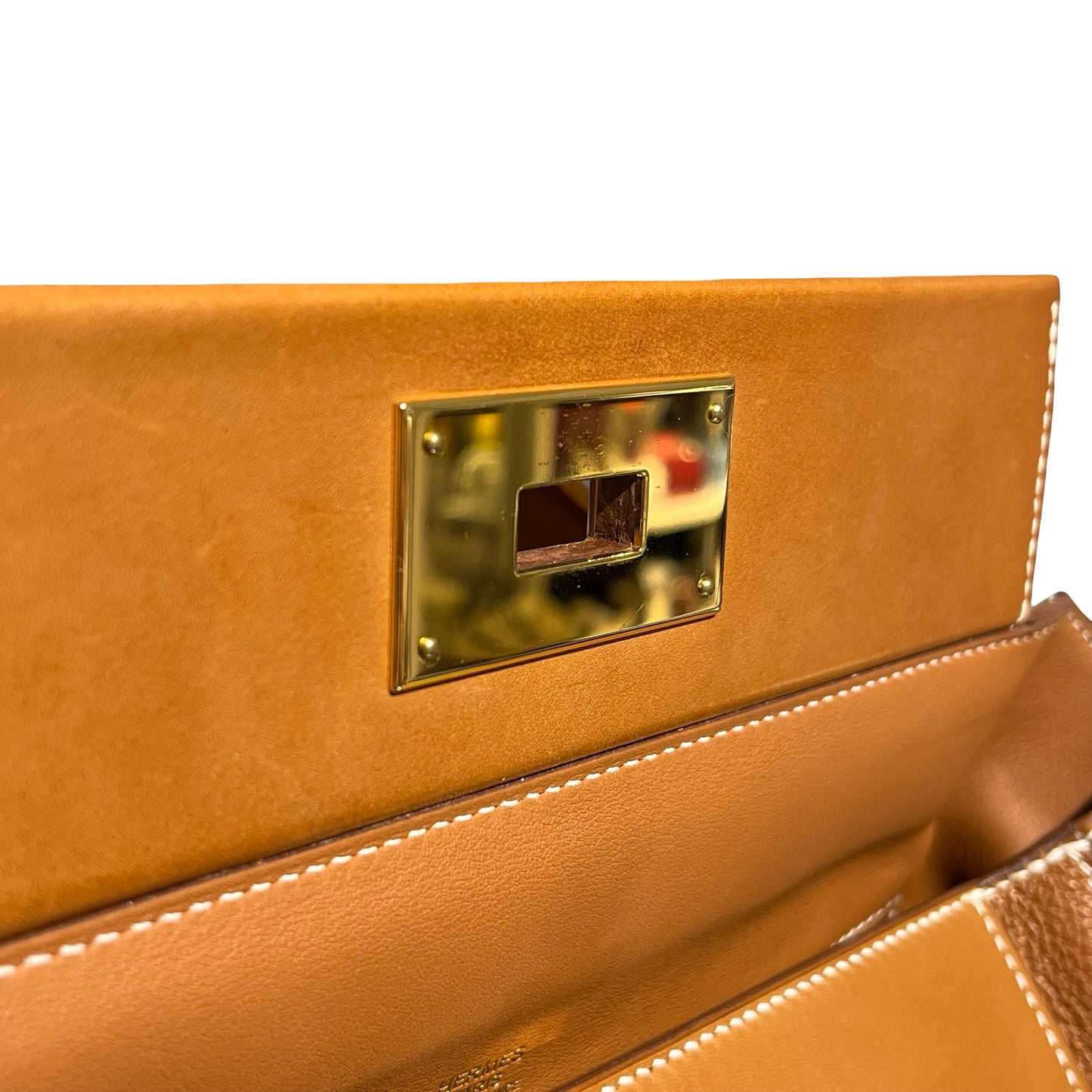 Used HERMÈS Clemence leather 24/24 29 馬鞍皮 Shoulder Bag GHW Gold