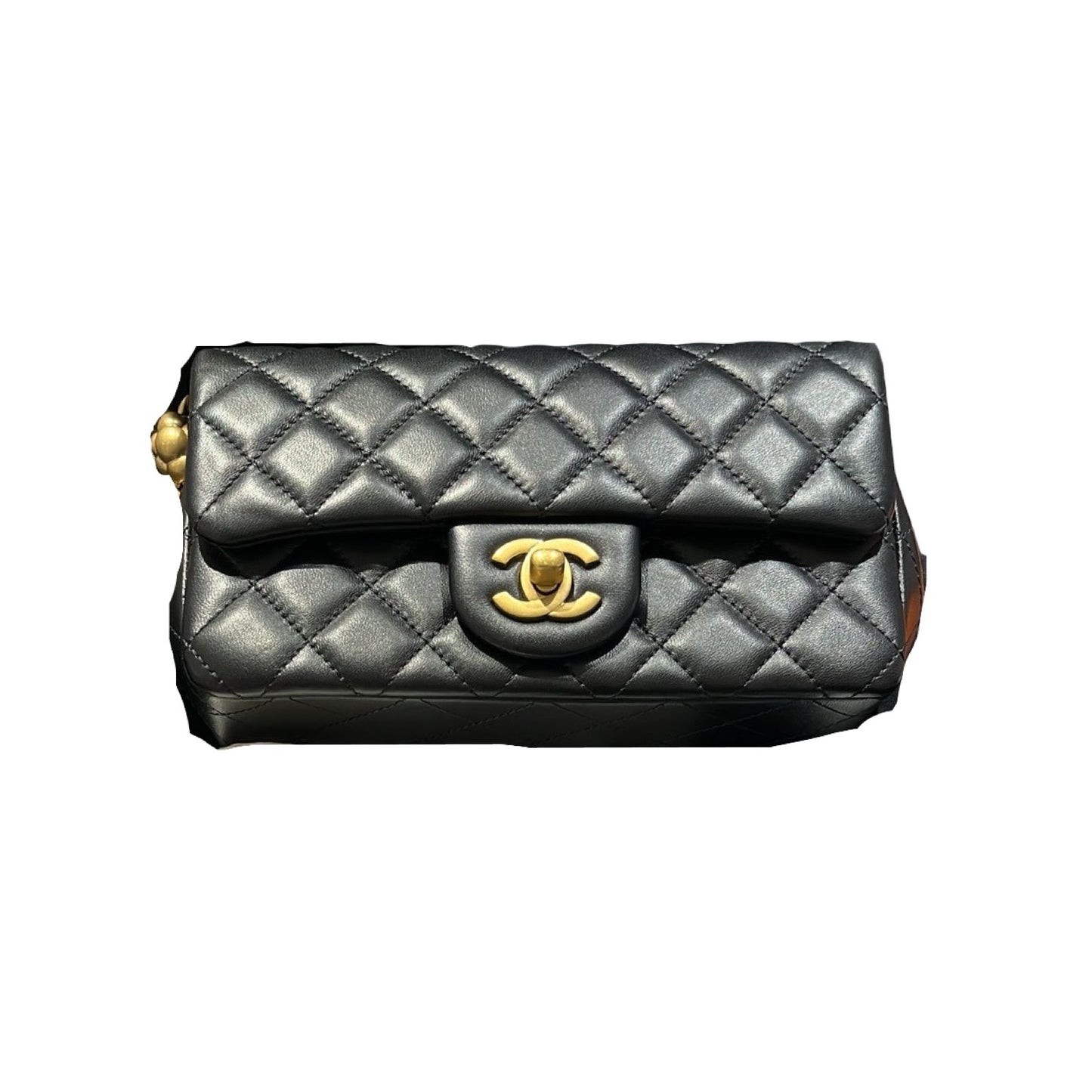 Used CHANEL Classic Flap Shoulder Bag Black GHW
