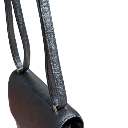 Used HERMES Epsom Constance Crossbody Bag Black Silver