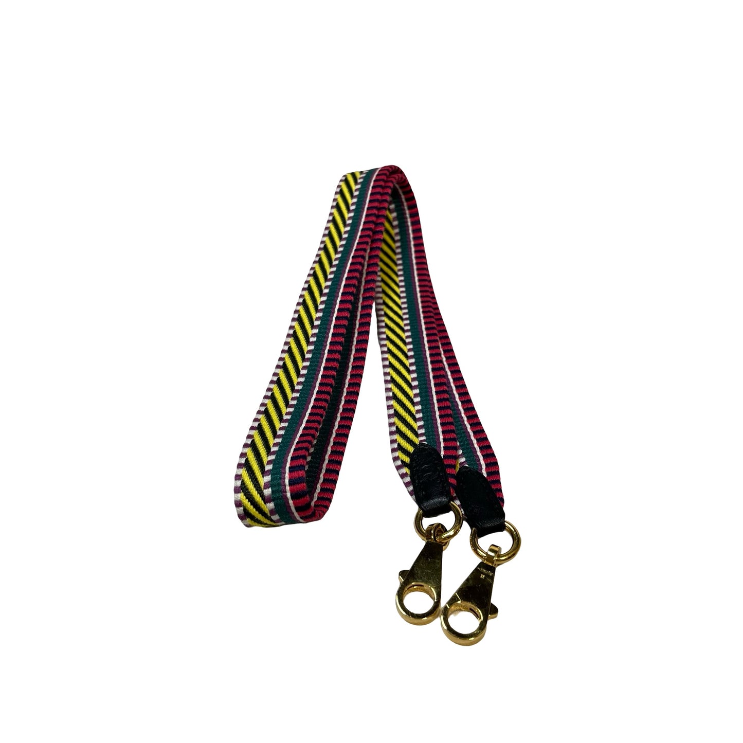Used Hermès Canvas Bag Strap Multi-colored