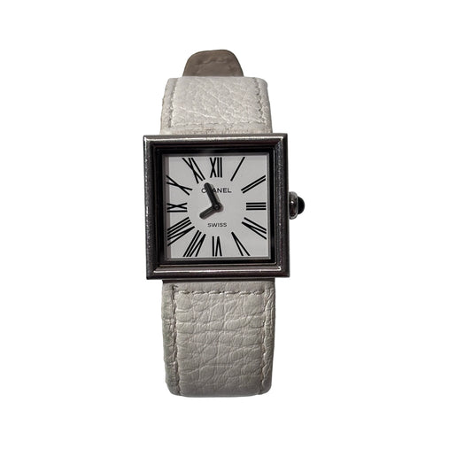 Used CHANEL Mademoiselle Watch White