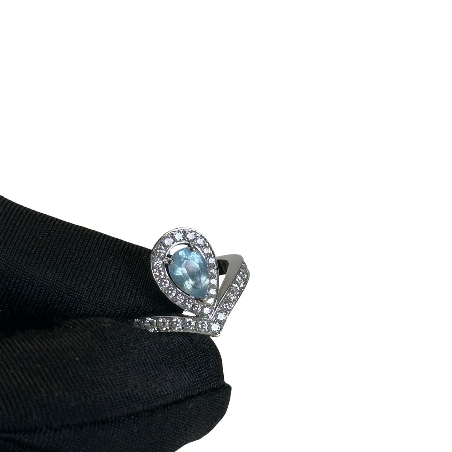Used CHAUMET AU750 Ring Ring Silver Blue