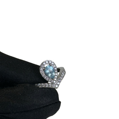 Used CHAUMET AU750 Ring Ring Silver Blue