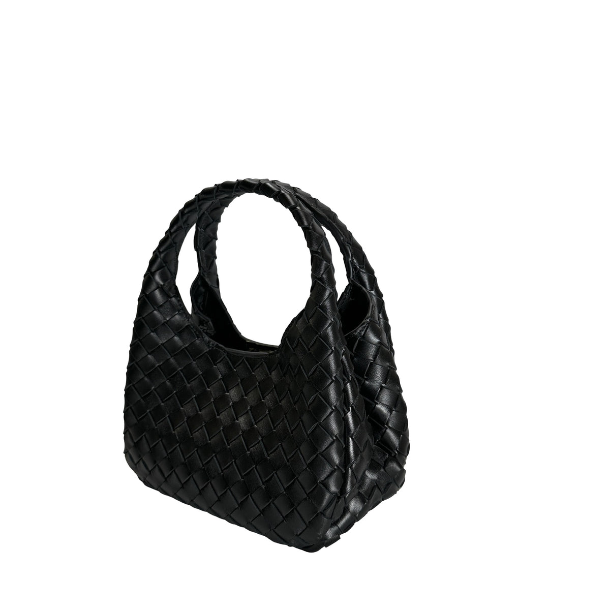 Used BOTTEGA VENETA Intrecciato Leather Jodie Handbag Black