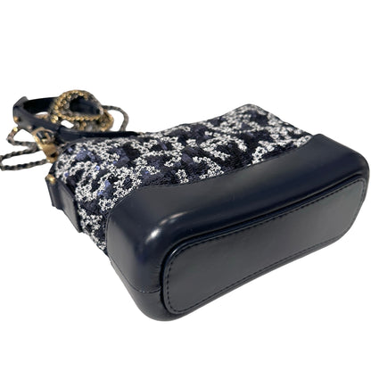 CHANEL Sequins Calfskin Leather Gabrielle small Cross Body Bag